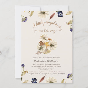 Hösttoner pumpa inbjudan till babydusch