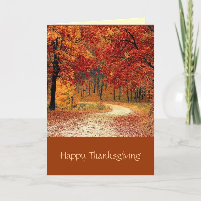 Höstträd Fall Landskap Tacksgiving-kort Helgkort (Framsida)
