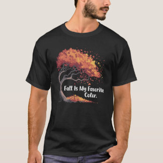 Höstträd Fallande löv Whimsical Höst T Shirt