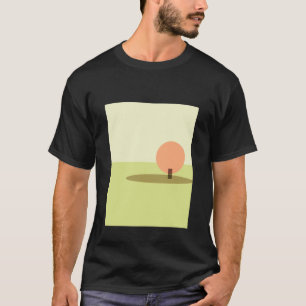 Höstträd, Höstlöv, Minimalistiskt Landskap, T Shirt