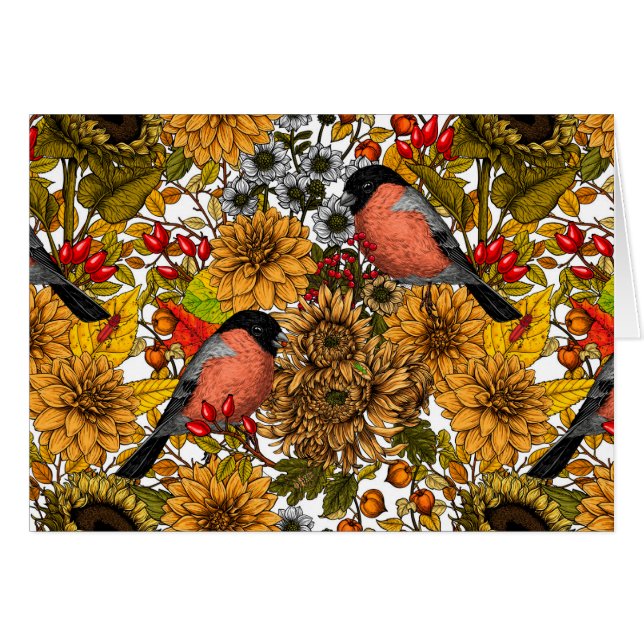 Höstträdgård 1 hälsningskort (Framsidan Horizontal)