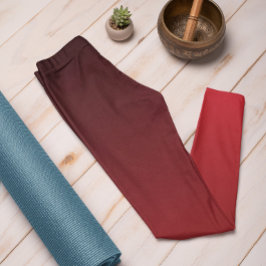 Hösttrend Färg Vibrant Red Ombre Leggings