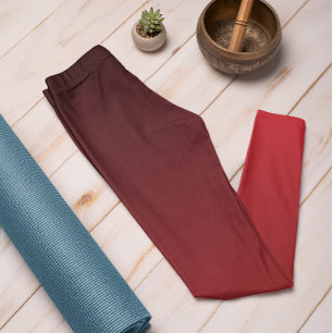 Hösttrend Färg Vibrant Red Ombre Leggings