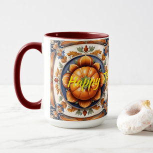 Hösttthanksgiving Trendy Pumpkin-samling Mugg
