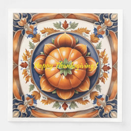 Hösttthanksgiving Trendy Pumpkin-samling Pappersservett