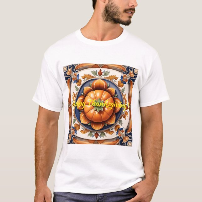 Hösttthanksgiving Trendy Pumpkin-samling T Shirt (Framsida)