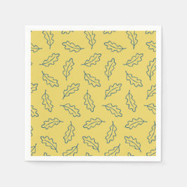 Hösttuppsvamblor - majs/teal pappersservett