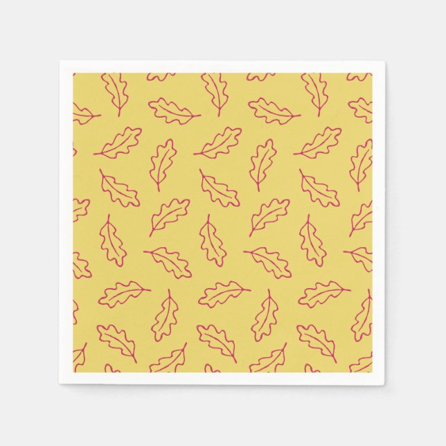 Hösttuppsvampen (Ek) - majs/bär Pappersservett (Framsidan)