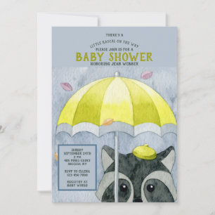 Hösttvättbjörnens Baby Shower-inbjudan Inbjudningar