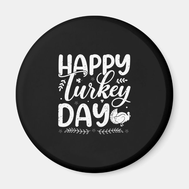 Hösttypografi för "Lycklig Turkey Day" Magnet (Framsidan)