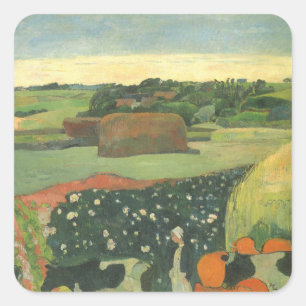 Höstubbar i Bretagne av Paul Gauguin Fyrkantigt Klistermärke