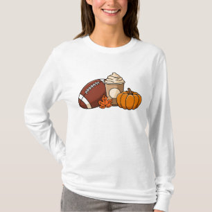 Höstunga: fotboll, pumpa och pumpkrydda t shirt