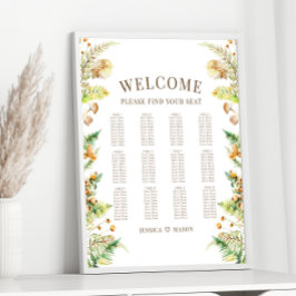 Höstvåg (Forest Grenar Boho Bröllop) Poster