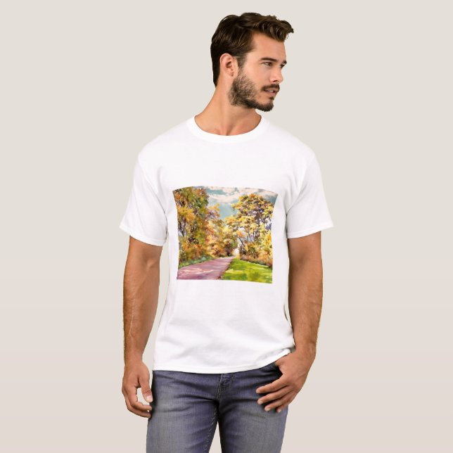 Höstvägen nära Pottstown.  T Shirt (Hel framsida)