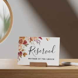 Höstvågens Blommigt Bröllop Reserverat tecken Poster