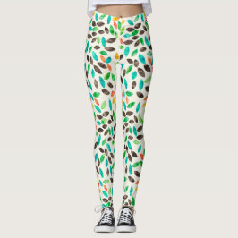 Höstvågens Löv Mönster Leggings