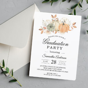 Höstvågfärgspumpor & blommor inbjudningar