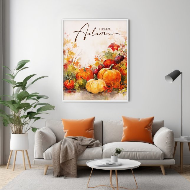 Höstväggdecennium | Fall Canvass Art Canvastryck (Elevate your living room with stunning autumn art.  Inspired by the timeless style of Claude Monet.)