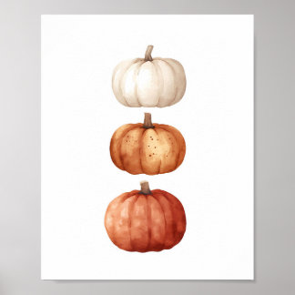 Höstväggkonst, Pumpkin Fall Decor Poster