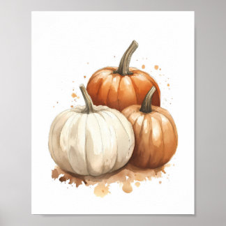 Höstväggkonst, Pumpkin Fall Decor Poster