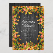 Höstvågsfärgblommor på Rustic Wood