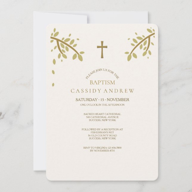 Höstvälsignelseinbjudan Inbjudningar (Framsida)