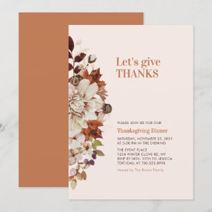 Höstvänners Höst/Thanksgiving Middag Inbjudningar