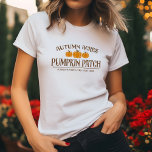 Höstvärde för Pumpkin Patch T Shirt<br><div class="desc">Pumpkin Patch Hösttema design.</div>