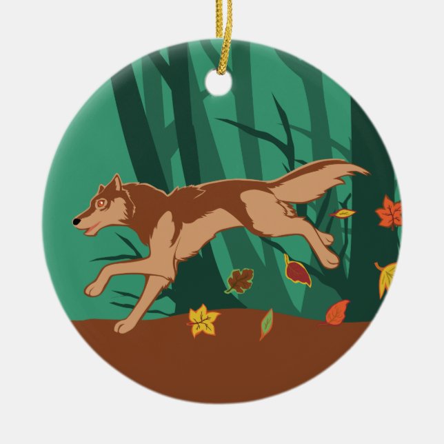 HöstVarg Julgransprydnad Keramik (Framsidan)