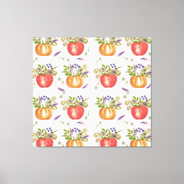 Höstvattenfärg, sömlös sammansättning. canvastryck (Framsida)