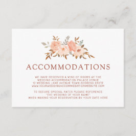 Höstvattenfärgsbostäder i Blommigten Bröllop Tilläggskort