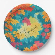 Höstvattenfärgsdusch för blommigten babydusch