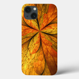 Höstväxt, Modern Abstrakt Fractal Art Löv