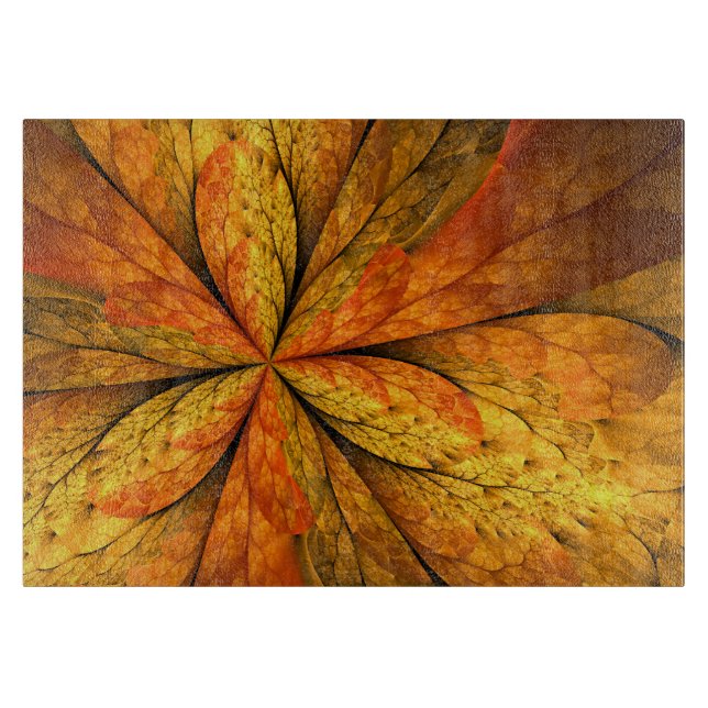 Höstväxt, Modern Abstrakt Fractal Art Löv (Framsidan)