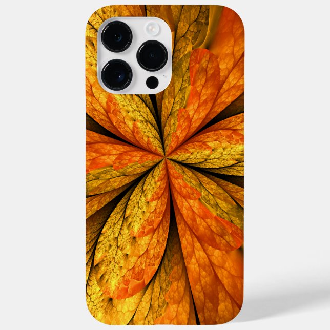 Höstväxt, Modern Abstrakt Fractal Art Löv (Baksida)