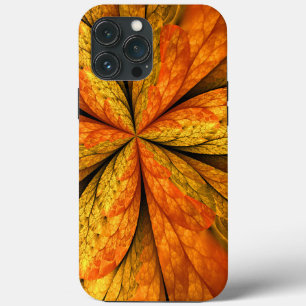 Höstväxt, Modern Abstrakt Fractal Art Löv