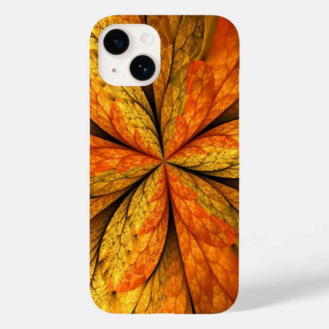 Höstväxt, Modern Abstrakt Fractal Art Löv (Baksida)
