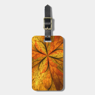 Höstväxt, Modern Abstrakt Fractal Art Löv Bagagebricka