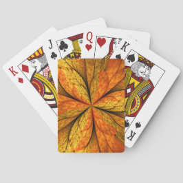Höstväxt, Modern Abstrakt Fractal Art Löv Casinokort