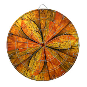 Höstväxt, Modern Abstrakt Fractal Art Löv Darttavla