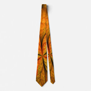 Höstväxt, Modern Abstrakt Fractal Art Löv Slips