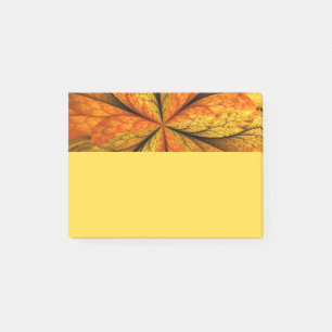 Höstväxt, modern abstrakt fraktal konst blad post-it block