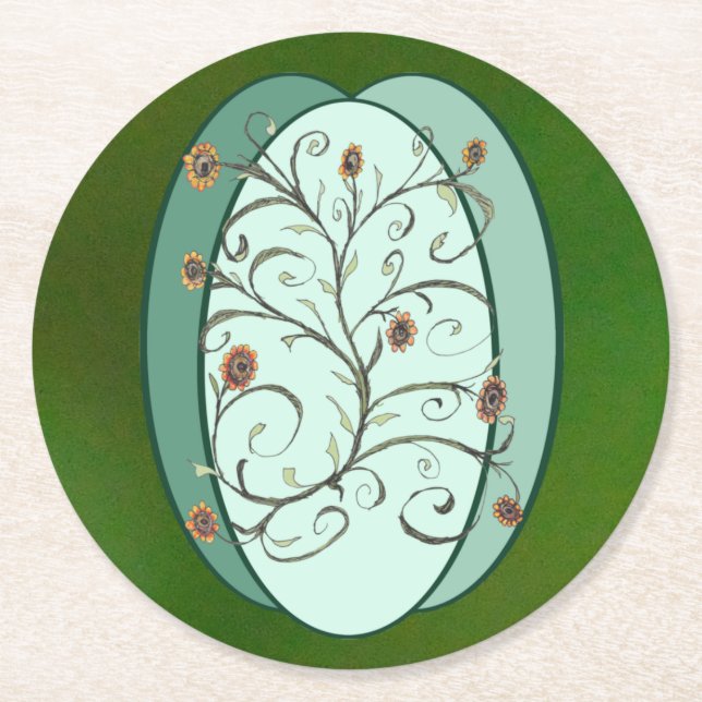 Höstvinn Underlägg Papper Rund (Framsidan)