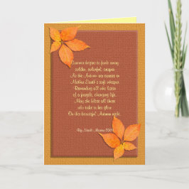 Höstvy för thanksgiving med dikt helgkort