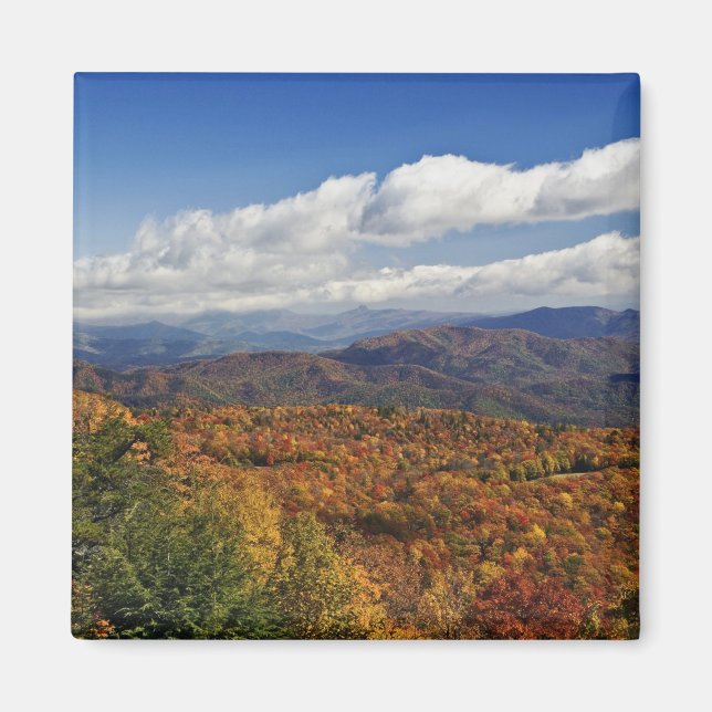 Höstvy över södra Appalachiska bergen Magnet (Framsidan)