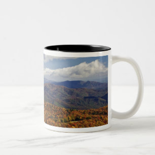 Höstvy över södra Appalachiska bergen Två-Tonad Mugg