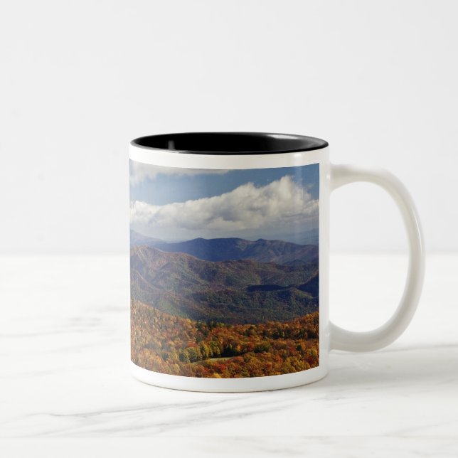 Höstvy över södra Appalachiska bergen Två-Tonad Mugg (Höger)