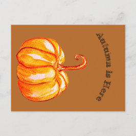 Höstvykort med Pumpkin Vykort