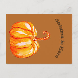 Höstvykort med Pumpkin Vykort