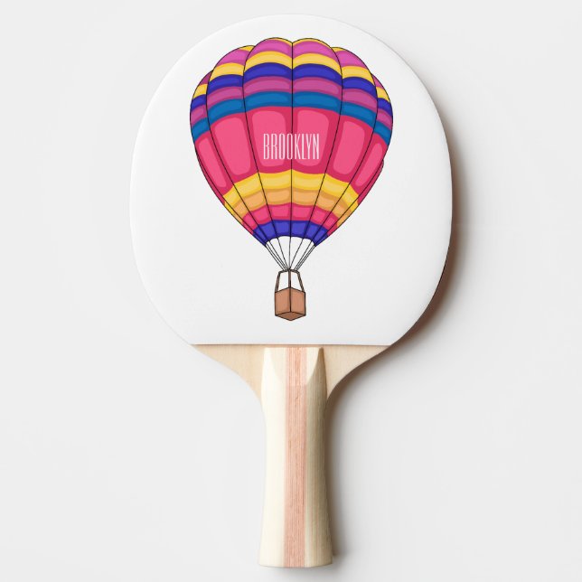 Hot air balloon cartoon illustration  pingisracket (Framsidan)